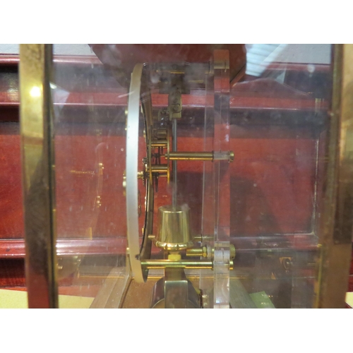 A 1960's Kundo Obergfell mantel clock, brass cased