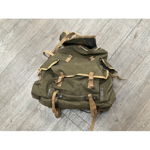 5022 - A WWII 1945 dated canvas backpack by Finnigans Ltd