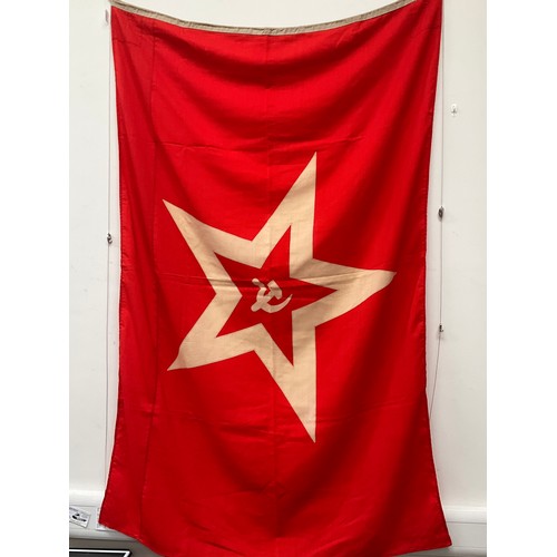 5033 - A Soviet Russian/USSR Naval flag circa 1990, Jack/Fortress with markings