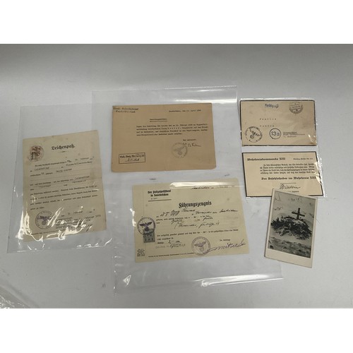 5105 - A quantity of German military casualty documents, letters, grave photographs etc to GEORGE KONRAD, d... 