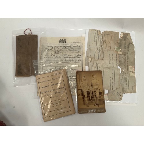 5127 - A quantity of Victorian soldier's service documents to 4319 PTE. HARRY SPURGEON NORFOLK REGIMENT, bo... 