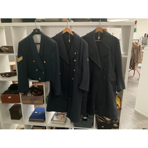 5270 - A quantity of post war RAF uniform including two greatcoats and two mess dress jackets etc (10)