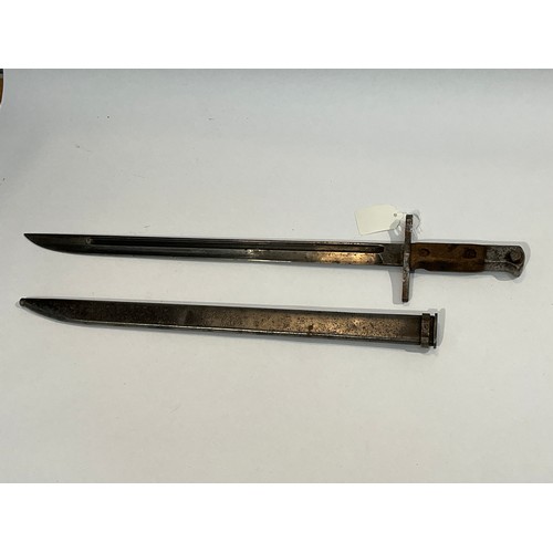 5281 - A Japanese 30th year type sword bayonet with steel scabbard