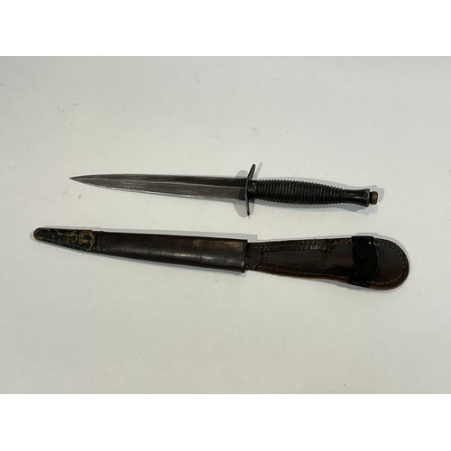 5292 - A Fairbairn Sykes 3rd pattern commando dagger with sheath