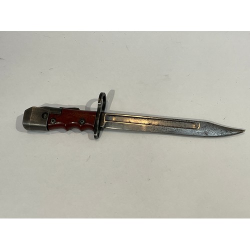 5296 - A British No. 7 Mk. 1 (Land) bayonet with swivel mount