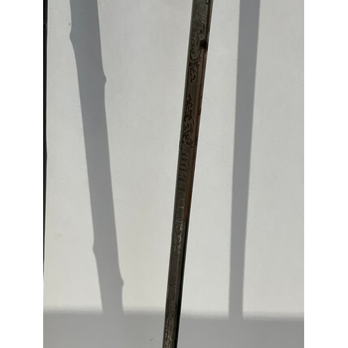 5309 - A 19th Century sword stick with Toledo blade, engraved collar