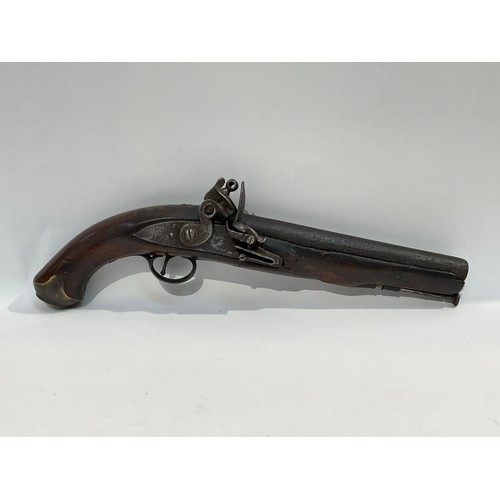 5316 - A circa 1800 Flintlock Dragoon design military pistol.  (C)