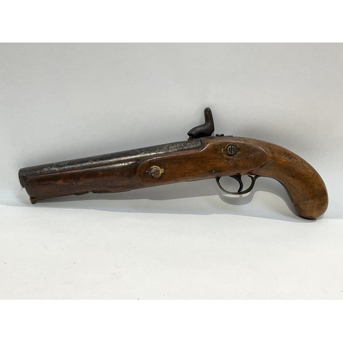 5317 - A 19th Century large bore percussion Merchant Navy sea service pistol, the lock stamped Tower, circa... 