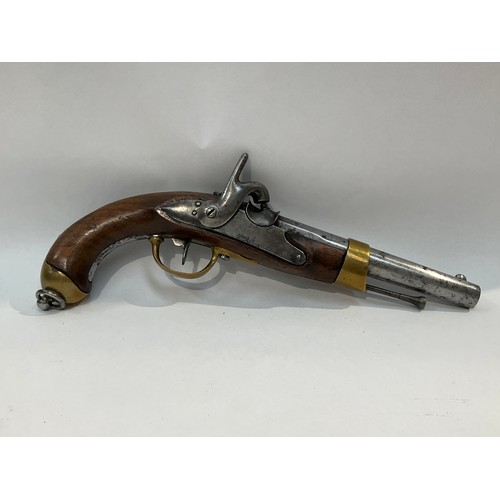 5330 - A 19th Century Continental military percussion pistol, possibly Prussian.   (C)