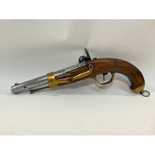 5330 - A 19th Century Continental military percussion pistol, possibly Prussian.   (C)