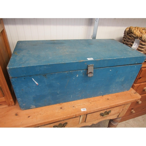 3478 - A blue painted tool box   (R)  £10