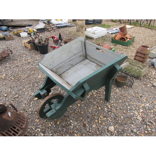 3307 - A timber wheelbarrow