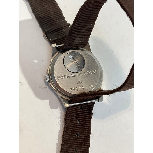 5372 - A 1984 British RAF issue G10 wristwatch by Precista, marked 6BB/6645-99-5415317 with broad arrow ove... 