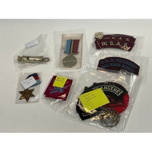 5386 - A quantity of mixed militaria including WWII 1939-45 star and Rhodesian General Service Medal named ... 