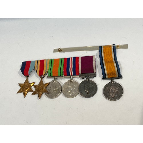 5392 - A set of five WWII and later medals consisting of 1939-45 and Africa stars, War Medal and Defence Me... 