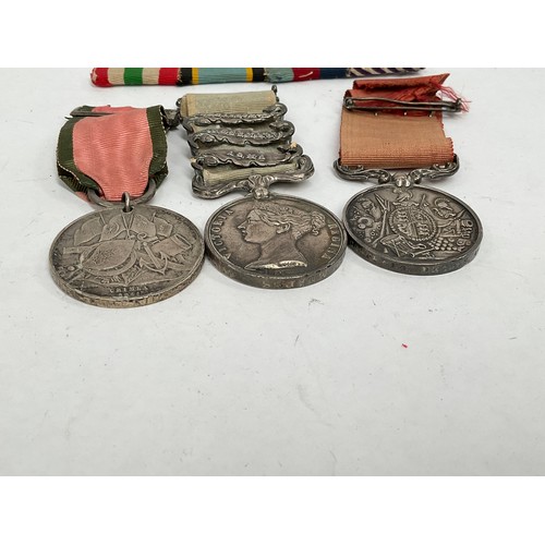 5401 - Three 19th Century Medals consisting of Victorian Crimea Medal named to No. 1826 GEORGE MEADES 44th ... 