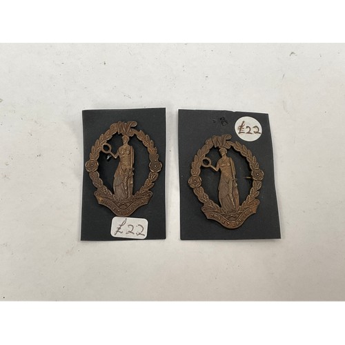 5413 - Two WWI Women's Legion cap badges