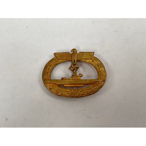 5419 - A WWII Third Reich German U-Boat badge with gilt