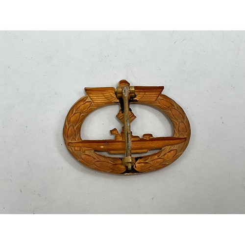 5419 - A WWII Third Reich German U-Boat badge with gilt