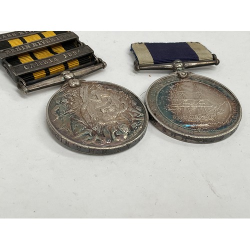 5426 - A Victorian and WWI medal group of six consisting of East and West Africa Medal  (1892) with Brass R... 