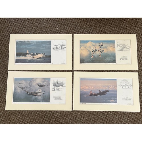 5469 - Four Keith Woodcock limited edition prints, each with pencil sketch by the artist, including Handley... 