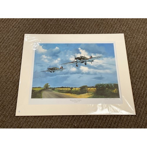 5470 - A Simon Smith limited edition print ‘Return from Combat’ depicting Hurricanes of 85 Squadron 1940, 1... 