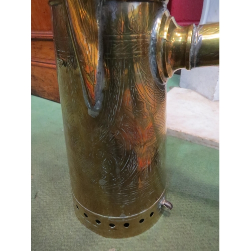 4133 - A large brass Turkish coffee pot, a/f   (R) £35