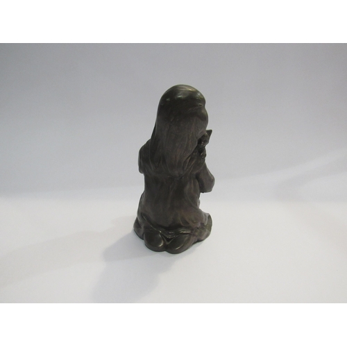 4290 - A cold cast bronze figure of a young girl with kittens, 12cm tall    (R) £15