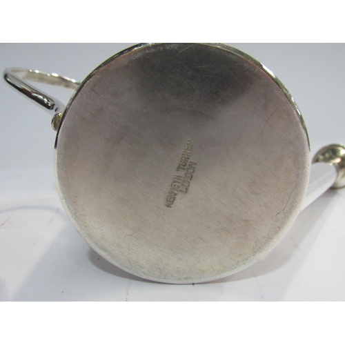 4345 - A silver plated jug in the form of a watering can marked Kenneth Turner to base