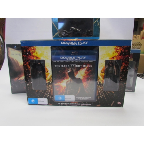 7010 - Four Batman Blu Ray presentation sets to include The Dark Knight with Bat-Pod display case, The Dark... 