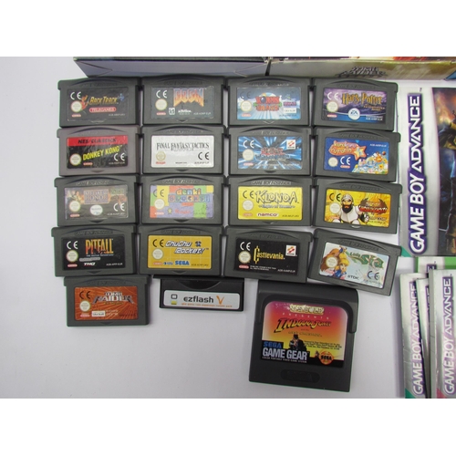 7025 - A collection of Nintendo Game Boy Advance games and manuals to include Final Fantasy Tactics, Pitfal... 