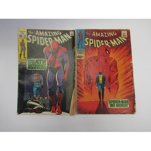 7040 - Marvel Comics 'The Amazing Spider-Man' #50 (1967) pence copy and #75 (1969) cents copy, cover artwor... 