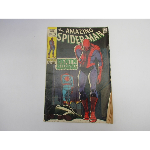 7040 - Marvel Comics 'The Amazing Spider-Man' #50 (1967) pence copy and #75 (1969) cents copy, cover artwor... 