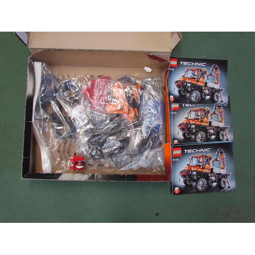 7083 - A Lego Technic set 8110 Mercedes Benz Unimog, contents loose in box but appear complete