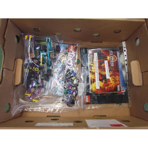 7084 - Three unboxed Lego Technic and Bionicle/Slizer sets to include 8595 Takna & Pewku The Crab , 8245 Ro... 