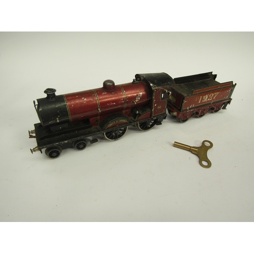 7379 - A playworn Bassett-Lowke 0 gauge clockwork LMS 