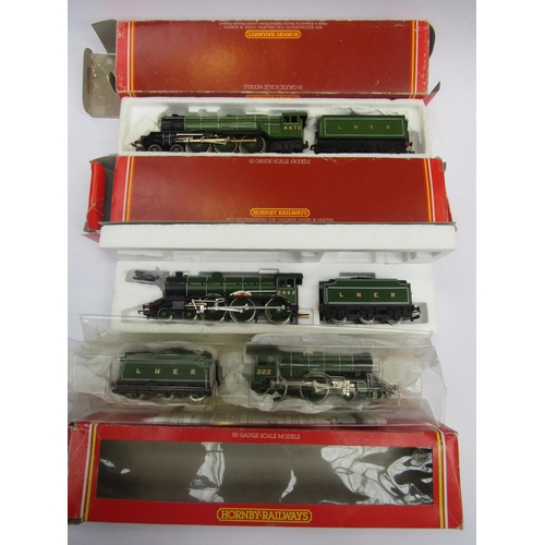 7415 - Three boxed Hornby 00 gauge locomotives and tenders; R123 LNER 4-4-0 Hunt Class D49/2 