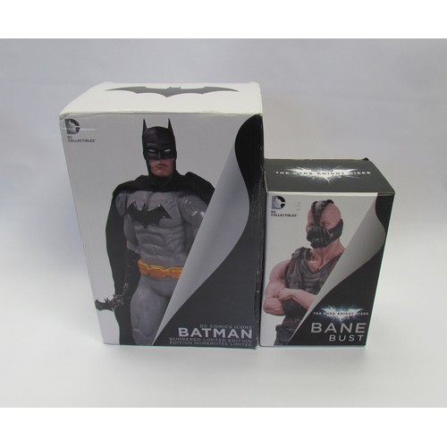 7007 - A boxed DC Collectibles DC Comics Icons Batman figure and The Dark Knight Rises Bane bust (2)