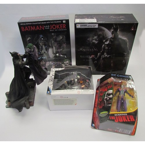 7014 - Boxed Batman figures to include Play Arts Arkham Knight Batman, Eaglemoss Hero Collector Batman and ... 