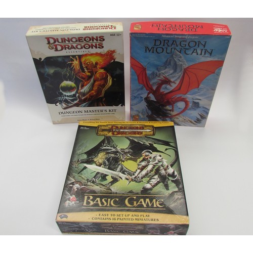 7020A - Three Dungeons & Dragons fantasy role playing game sets to include Wizards Of the Coast Basic Game, ... 