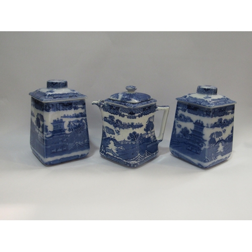 4244 - Two canisters and a teapot, Ringtons Limited Tea Merchants, Newcastle upon Tyne    (E) £15-20