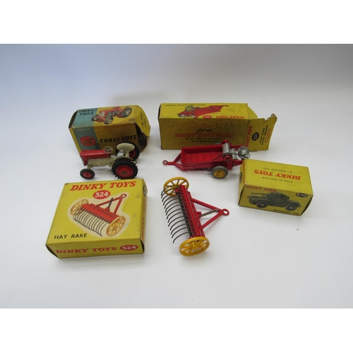 7227 - Three boxed diecast agricultural vehicles to include Corgi 50 Massey-Ferguson 65, Dinky Toys 321 Mas... 