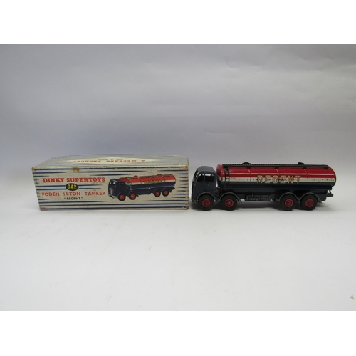 7253 - Three boxed playworn Dinky Toys diecast commercial vehicles to include 418 Comet Wagon with Hinged T... 