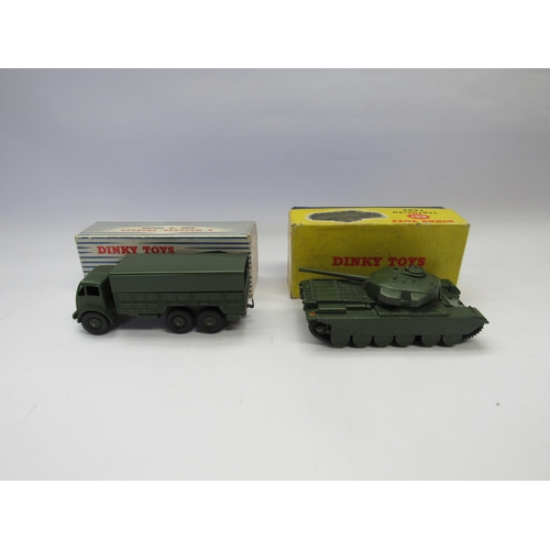 7255 - Two boxed Dinky Toys diecast military vehicles to include 622 10 Ton Army Truck and 651 Centurion Ta... 