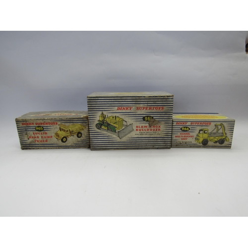 7257 - Four Boxed Dinky Supertoys diecast commercial vehicles to include 961 Blaw-Knox Bulldozer, 962 Muir ... 