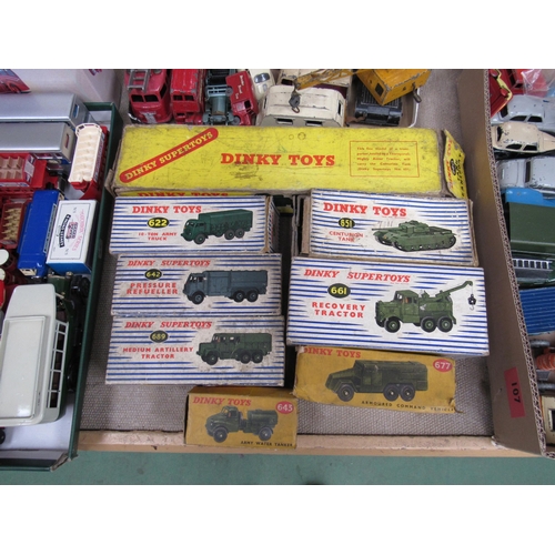 7323 - A collection of Dinky Toys diecast military vehicles to include 660 Tank Transporter, 661 Recovery T... 