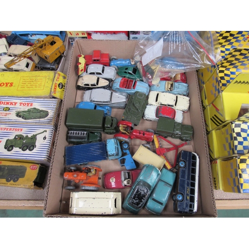 7326 - A collection of playworn Dinky Toys diecast vehicles including Field Marshall and Massey Harris trac... 