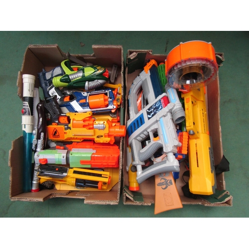 7075 - Two boxes of mostly Nerf guns