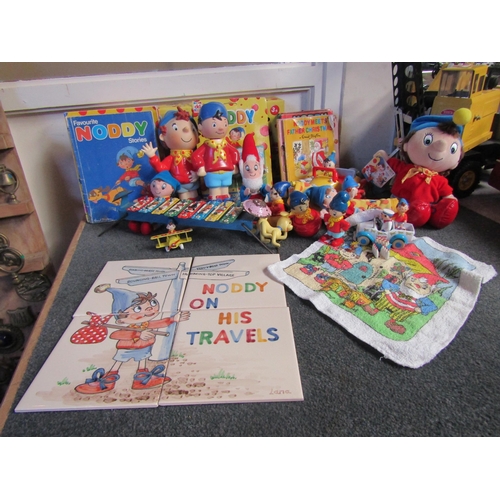 7108 - A collection of Enid Blyton's Noddy toys, books and collectables including boxed Corgi Talking Noddy... 