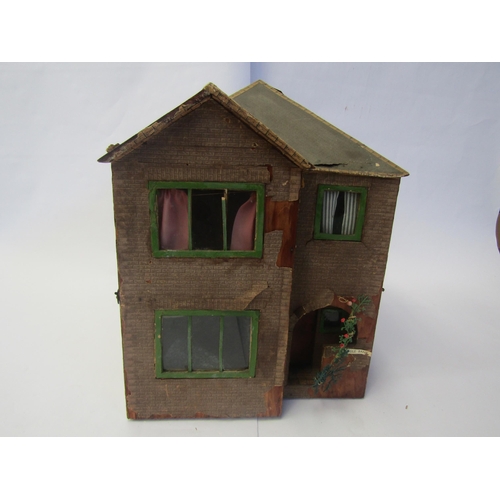 7126 - A small wooden two storey dolls house 'Dingle Bank', with assorted furniture and accessories 36cm ta... 